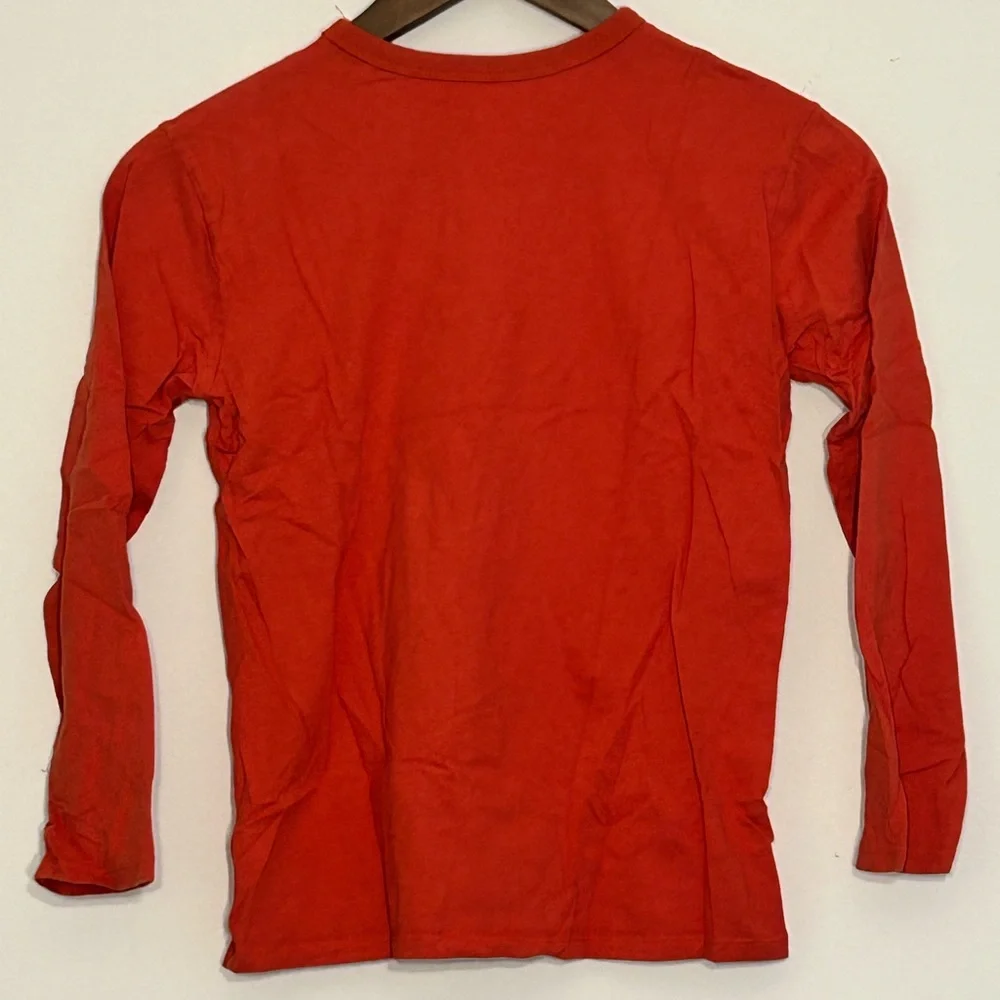 The Children’s Place Orange Football Graphic Long Sleeve Shirt Size L 10/12